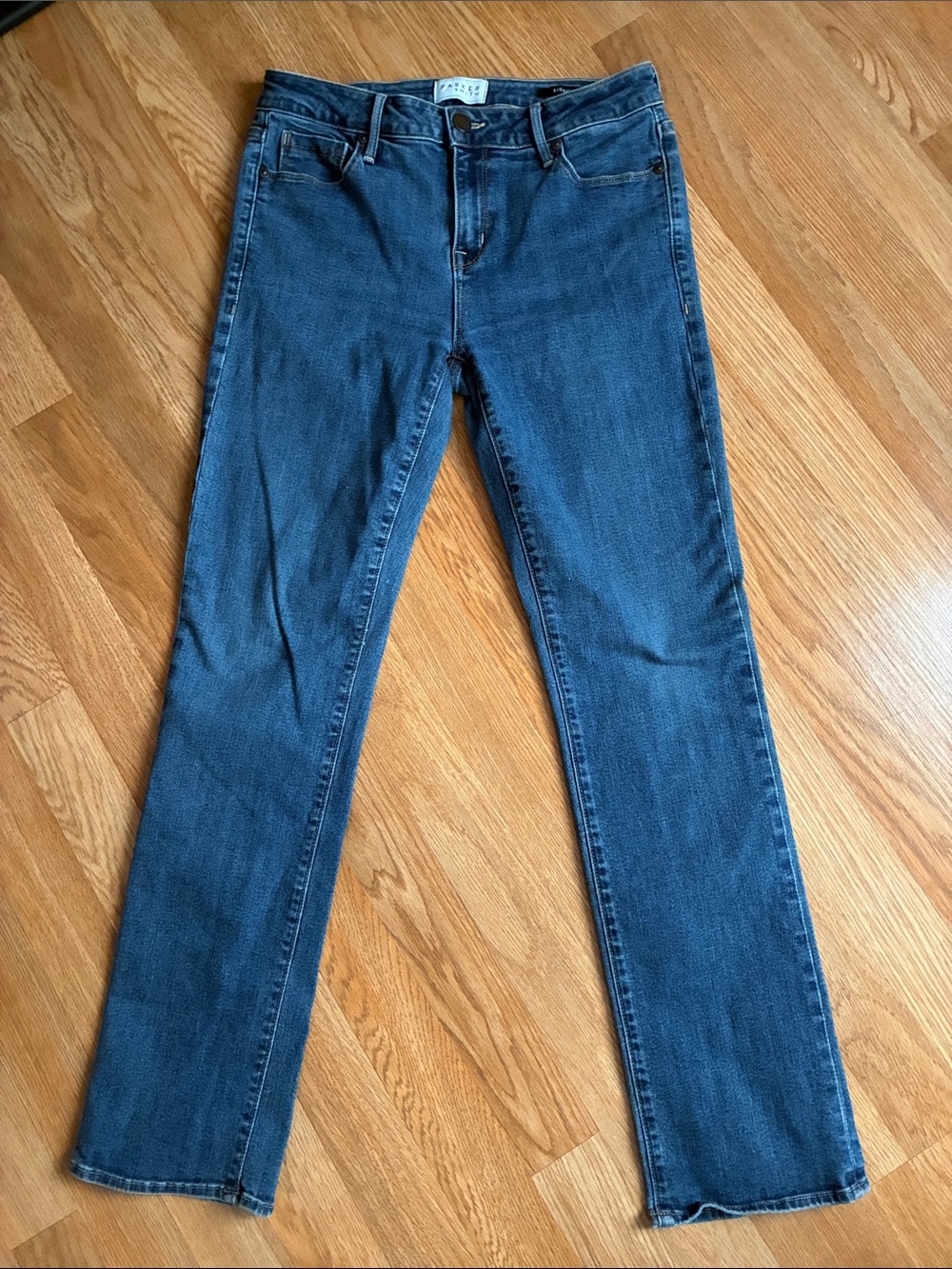 PARKER SMITH Straight-Leg Jeans in Dark Blue Denim